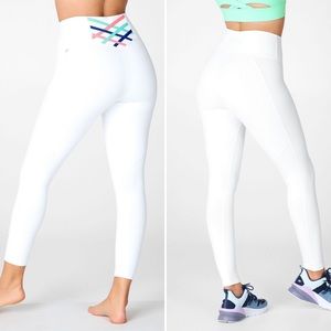 TWO pairs of Fabletics White leggings